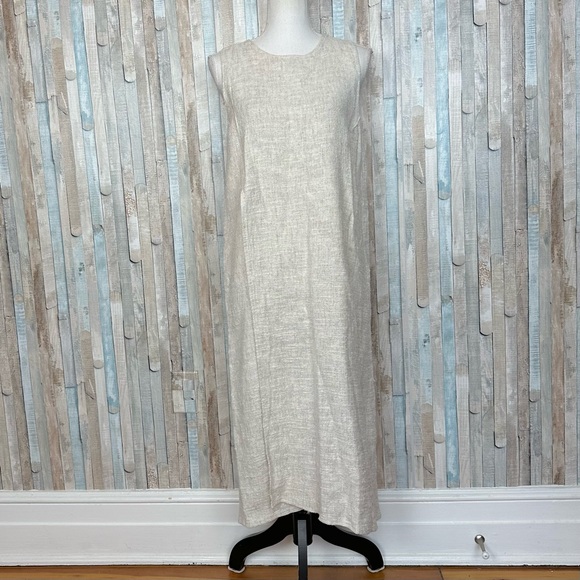 Hackwith Design House M L Weldon Long Midi Tunic Tank Top Dress Boucle Lagenlook - Picture 2 of 11